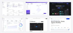 The best ai dashboard templates — collage of six template screenshots
