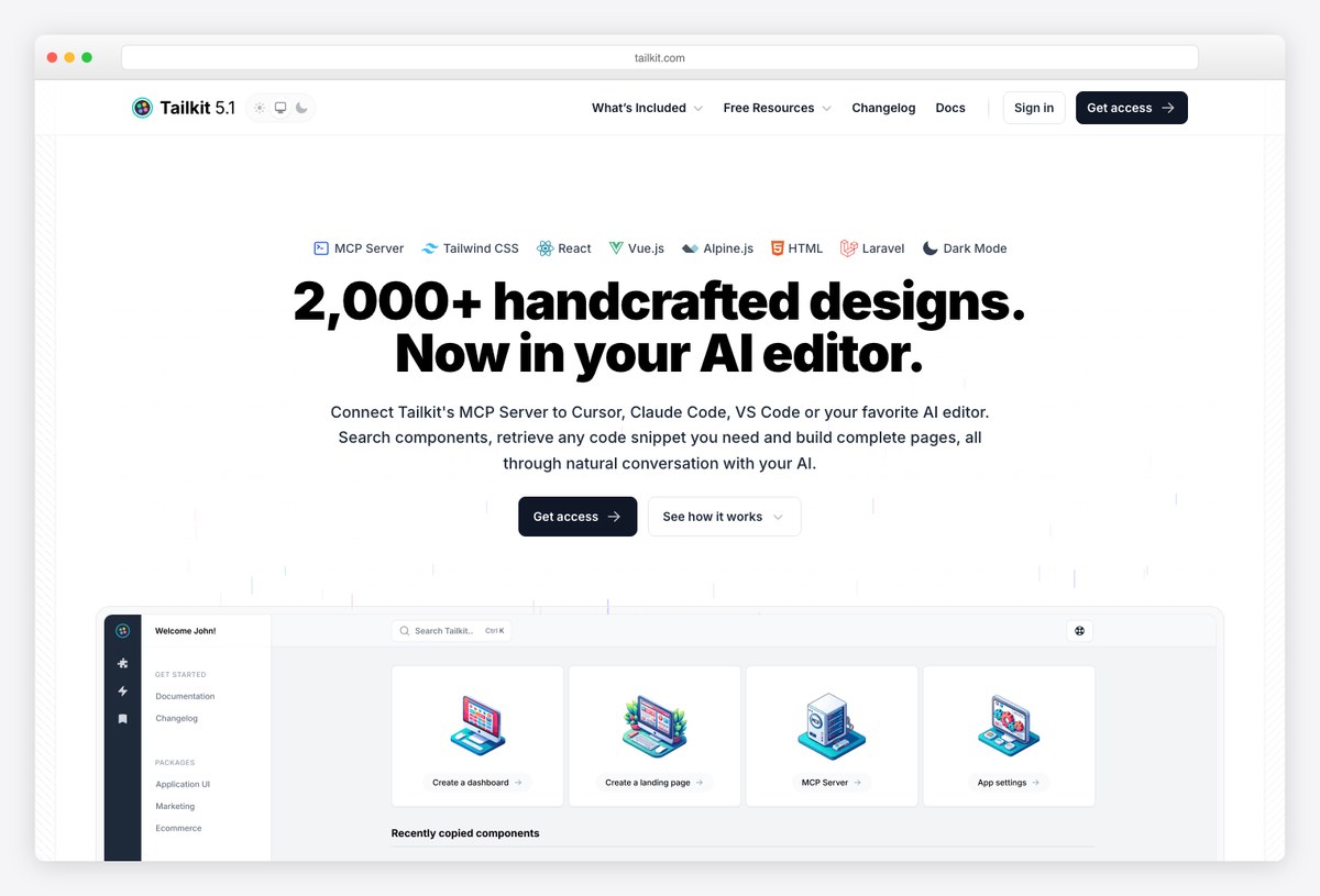 Tailkit Tailwind CSS components and templates powered by Alpine.js