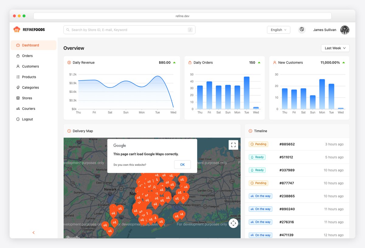 Refine React admin framework with Ant Design UI