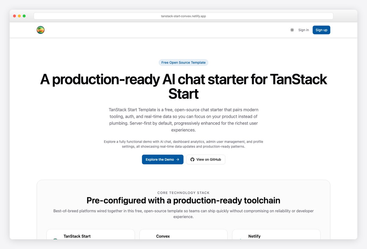 TanStack Start Convex starter with Better Auth role-based access control