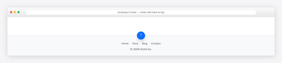 Bootstrap 5 footer example — footer with back-to-top