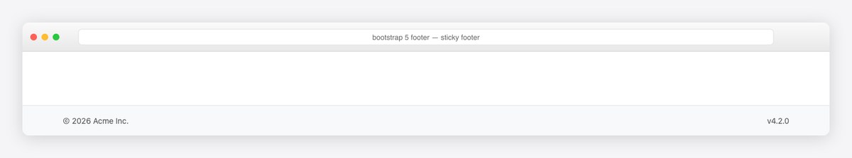 Bootstrap 5 footer example — sticky footer