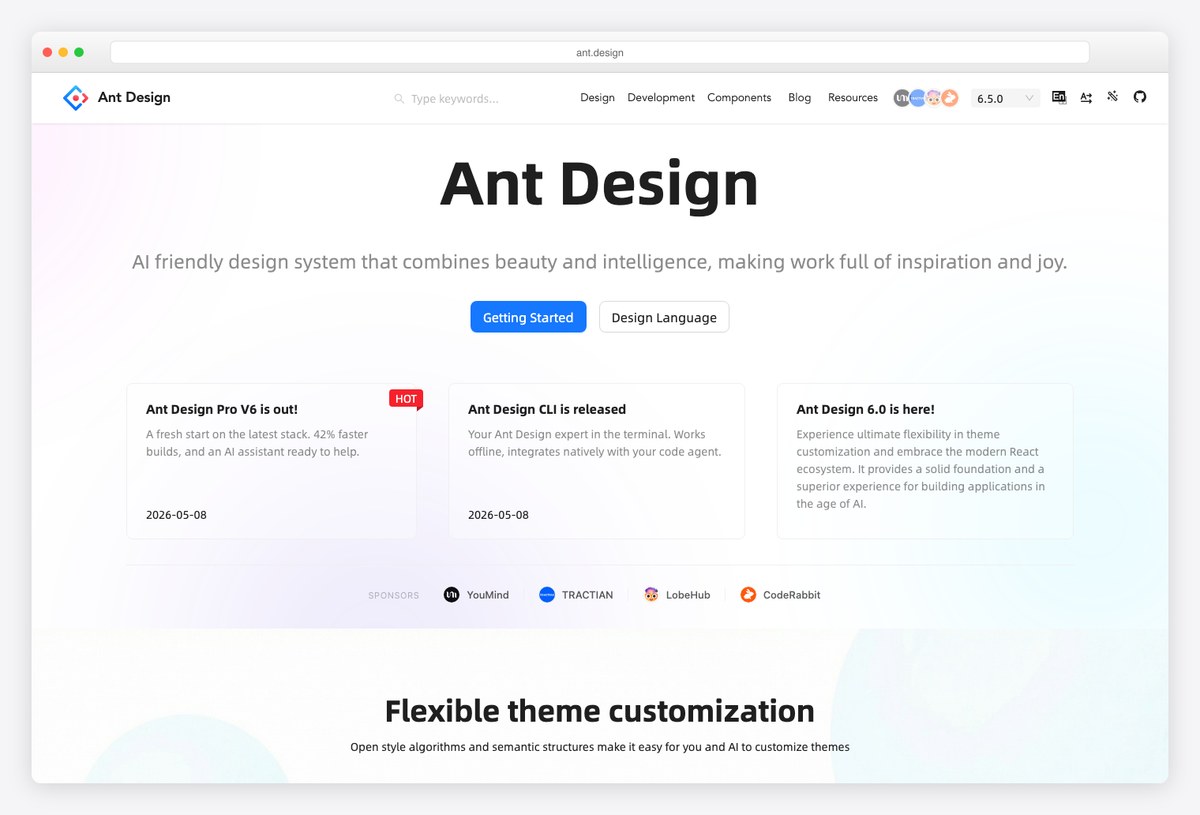 Ant Design — a Chakra UI alternative