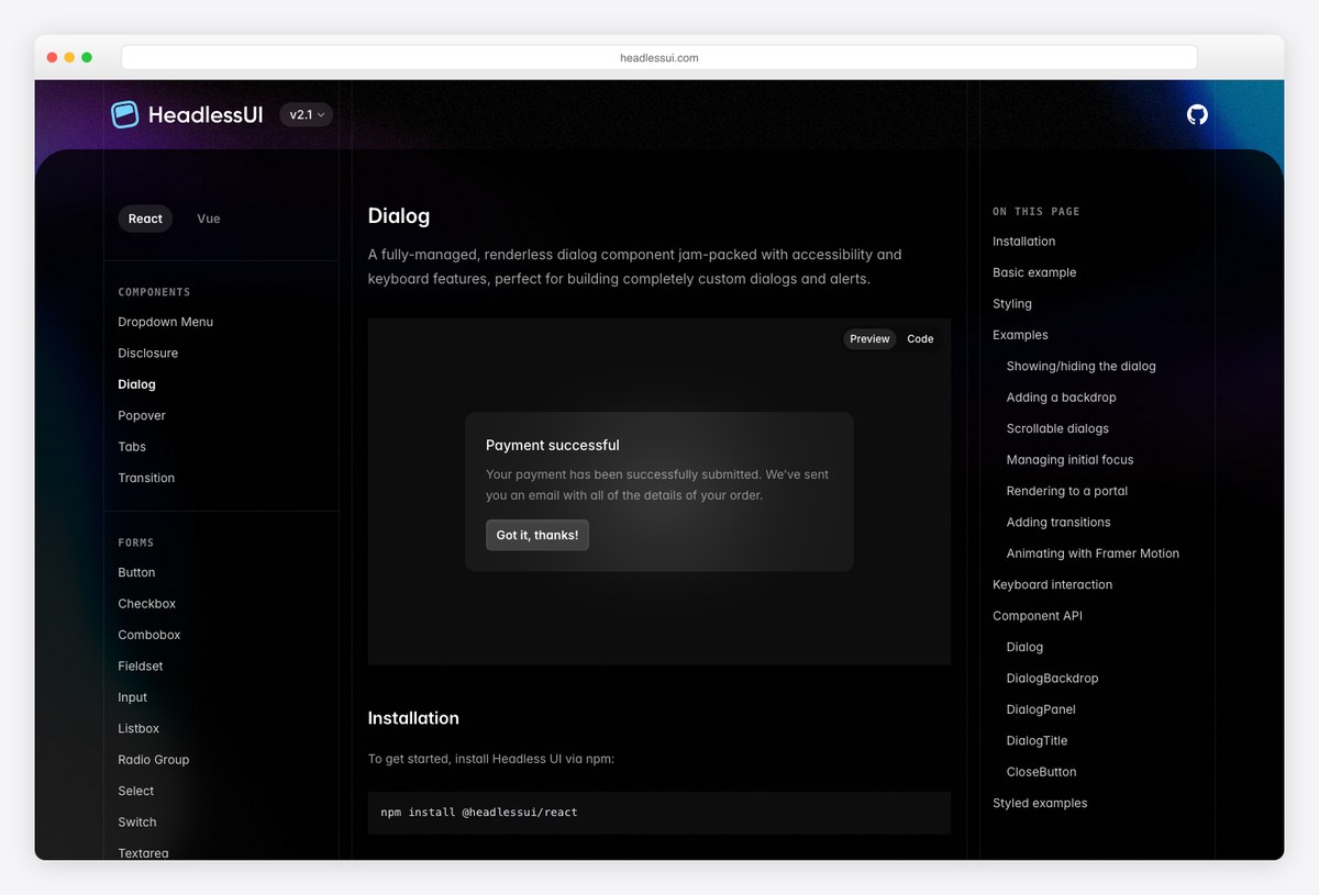 Headless UI — a Chakra UI alternative