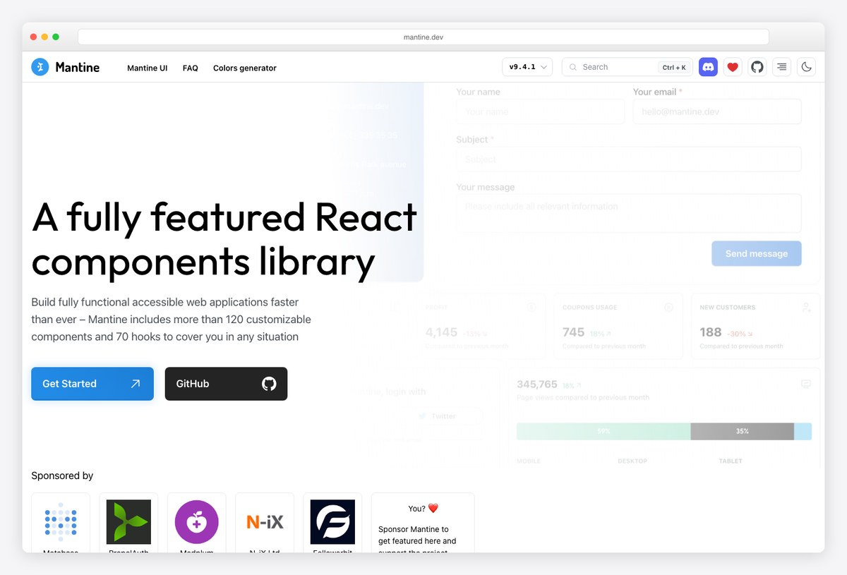 Mantine — a Chakra UI alternative
