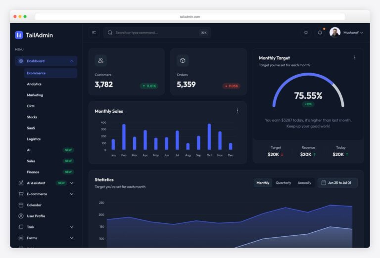 Dark Layout Controls 19 Best Dark Mode Dashboard Templates & Design Examples (2026)