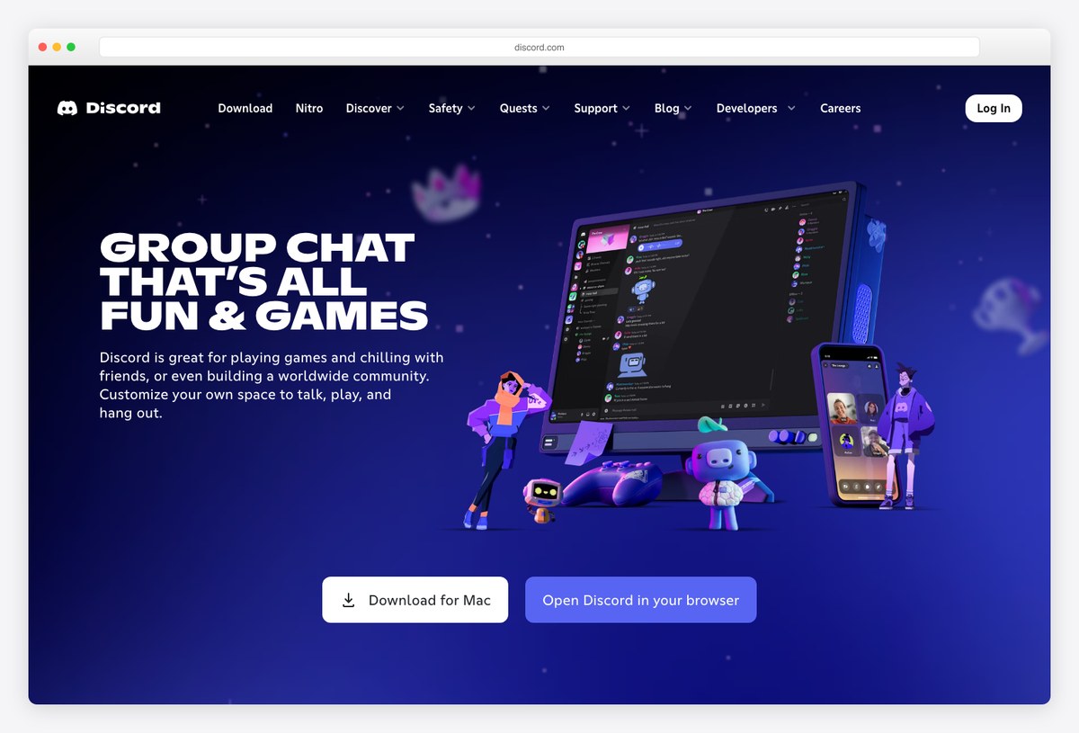 Discord, built with React