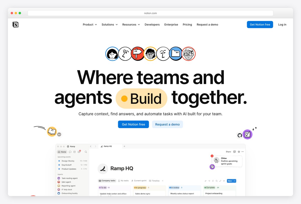Notion, built with React