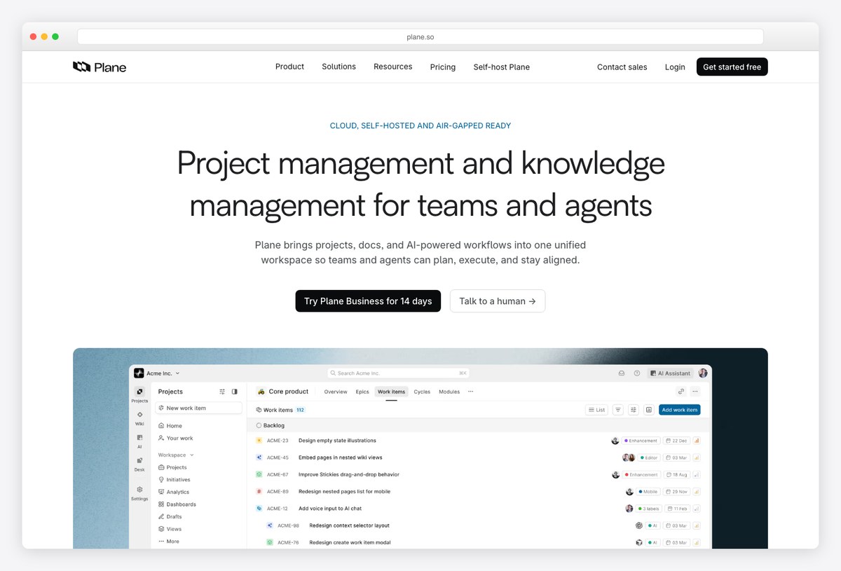 Plane, open-source project management built with Next.js