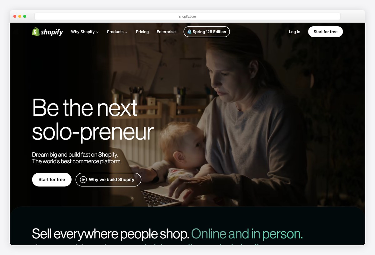 Shopify, built with React