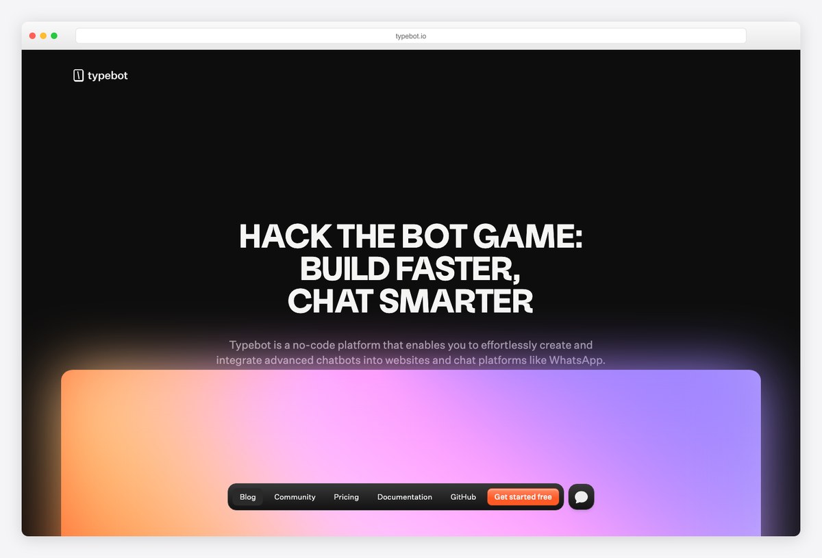 Typebot, open-source chatbot builder built with Next.js