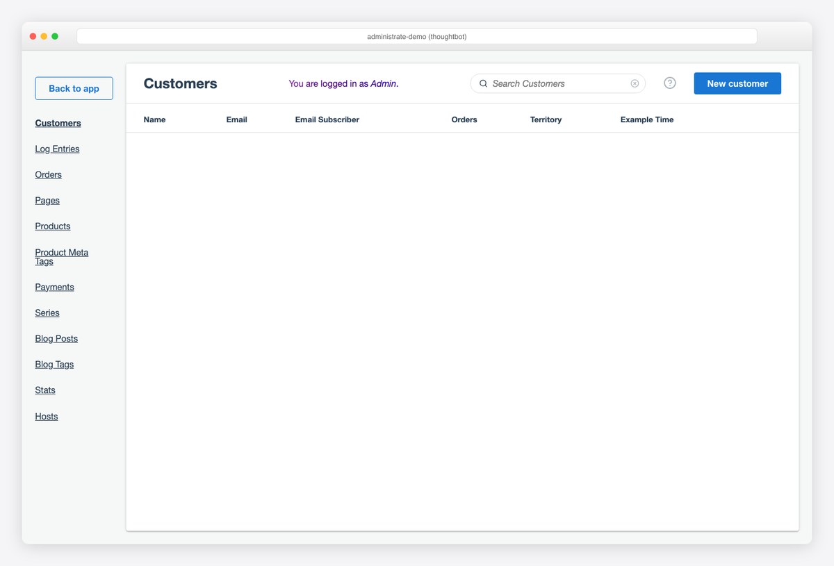 Administrate Rails admin dashboard demo by Thoughtbot