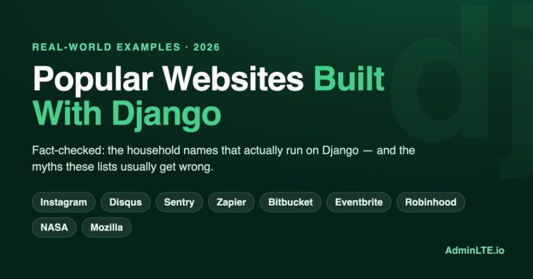 Popular websites built with Django — Instagram, Disqus, Sentry, Zapier, Bitbucket, Eventbrite, Robinhood, NASA and Mozilla