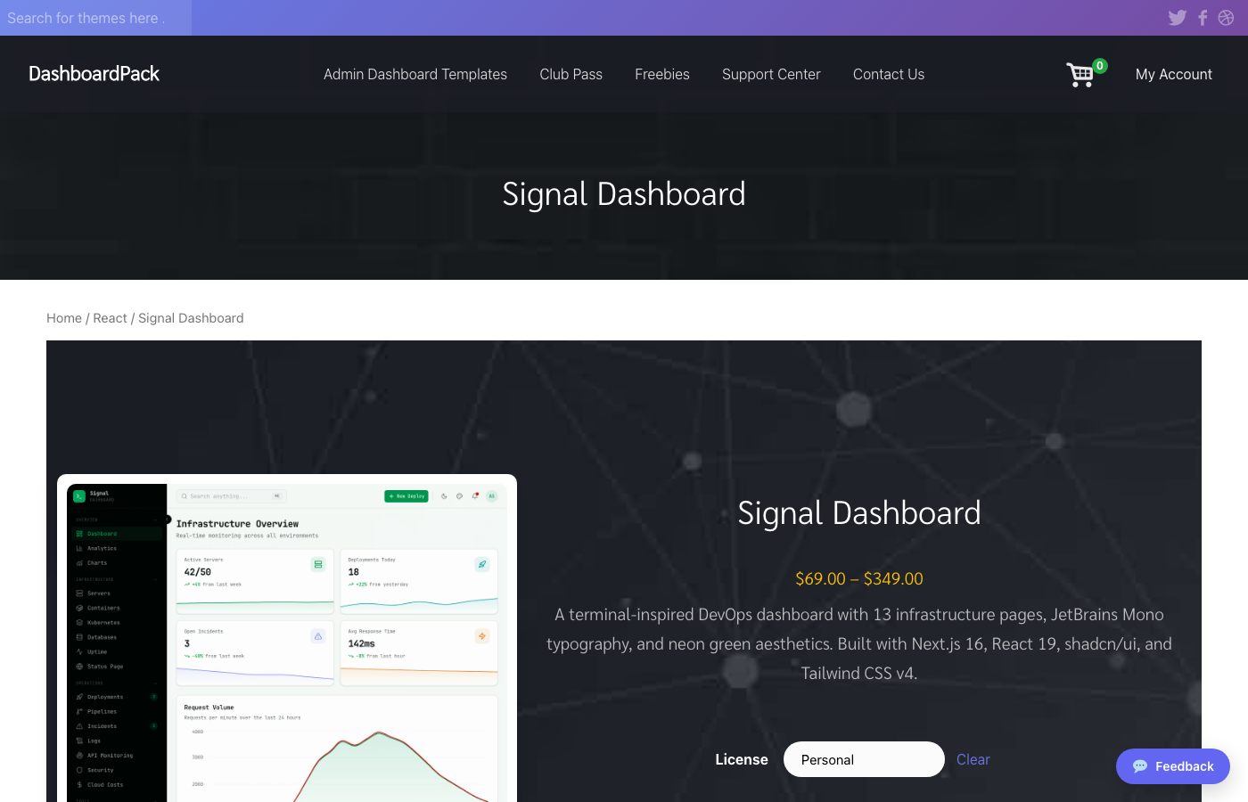 Signal Laravel dashboard