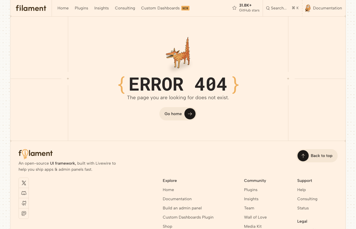 Filament Laravel admin panel