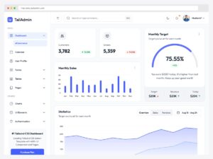 TailAdmin free version dashboard