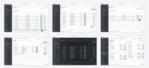 The best adminlte datatables — collage of six template screenshots