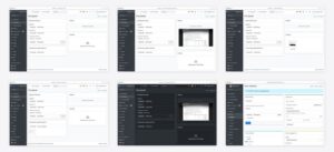 The best adminlte file upload — collage of six template screenshots