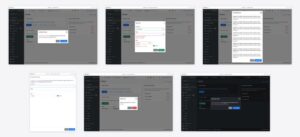 The best adminlte modals — collage of six template screenshots