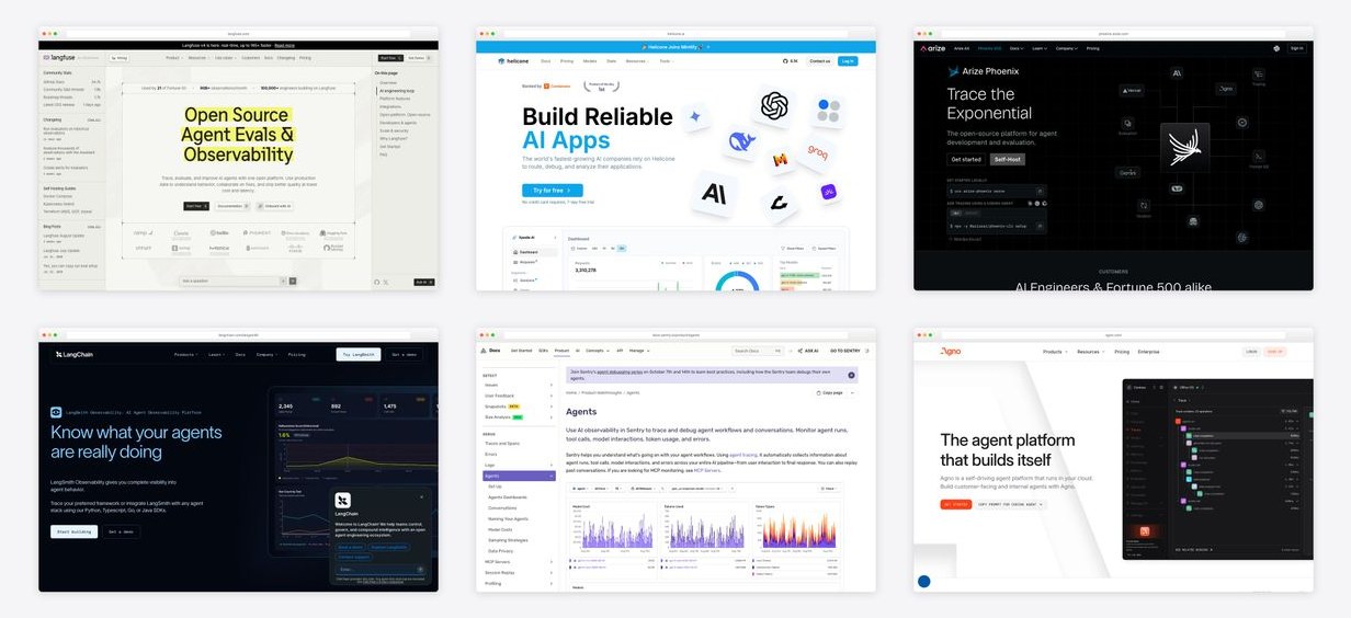The best ai agent dashboards — collage of six template screenshots