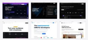 The best cms admin dashboard templates — collage of six template screenshots