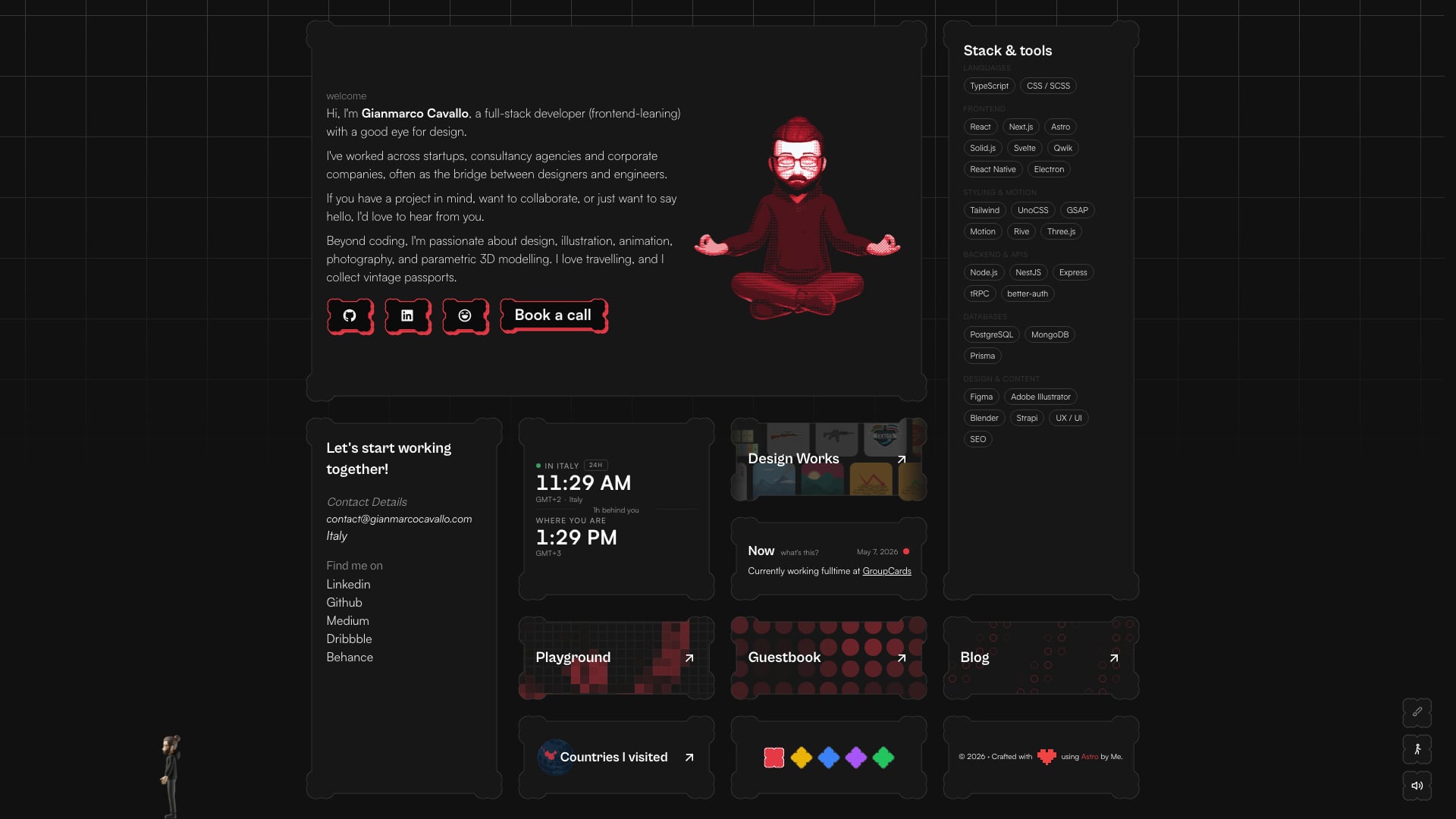 Astro Bento Portfolio free bento-grid personal portfolio built with Astro
