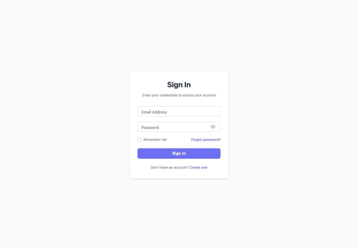 Basic HTML login form with labeled email and password fields