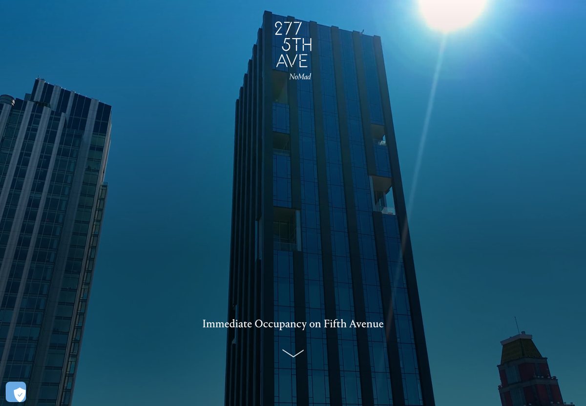277 Fifth WordPress website screenshot: property presentation